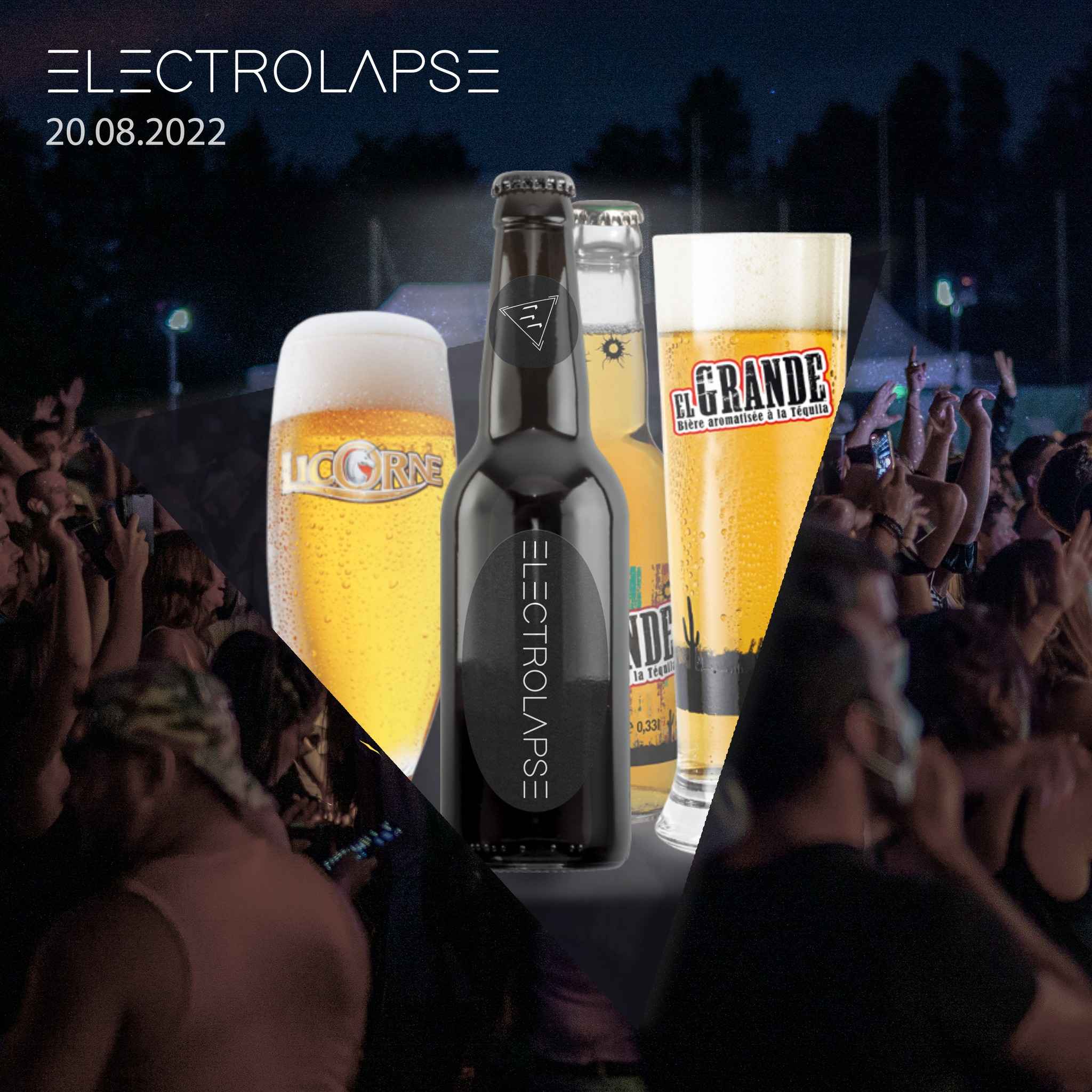 Les différentes bières de l'Electrolapse Festival 2022