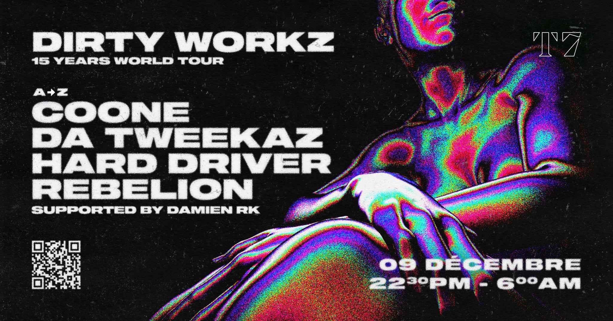 Line-Up - 15 years of Dirty Workz - T7 Paris