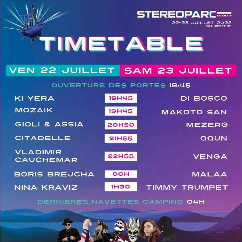 Timetable - Steroparc Festival 2022